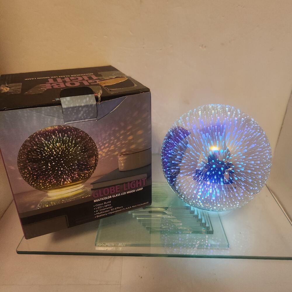 Brightside Globe Light Multicolor Glass LED Mood Lamp